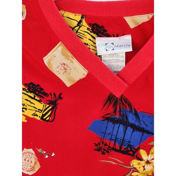 Marcia Womens Red Windcutter Golf Vest XS The Experience Koele Hawaii Vintage - Picture 6 of 11